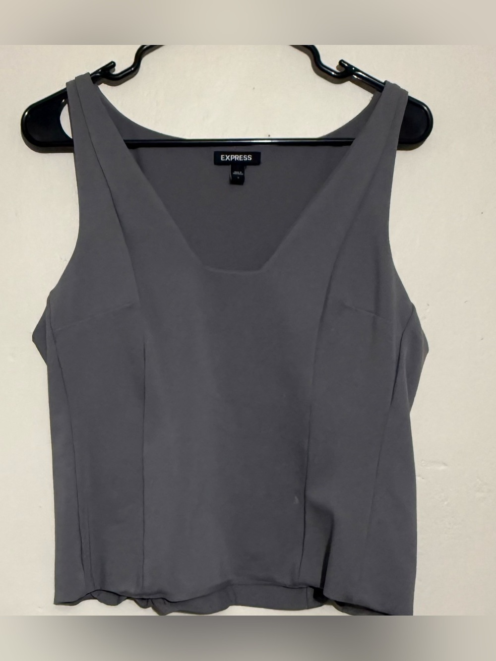 Express Gray Scoop Neck Tank Top